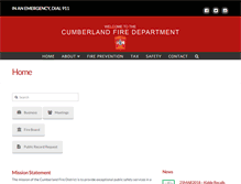 Tablet Screenshot of cumberlandfire.org